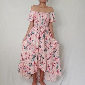 Band Of Gypsies Off-the-shoulder BOHO Dress  Sz S